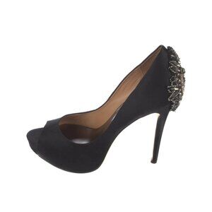 Badgley Mischka Satin Embellished Pumps